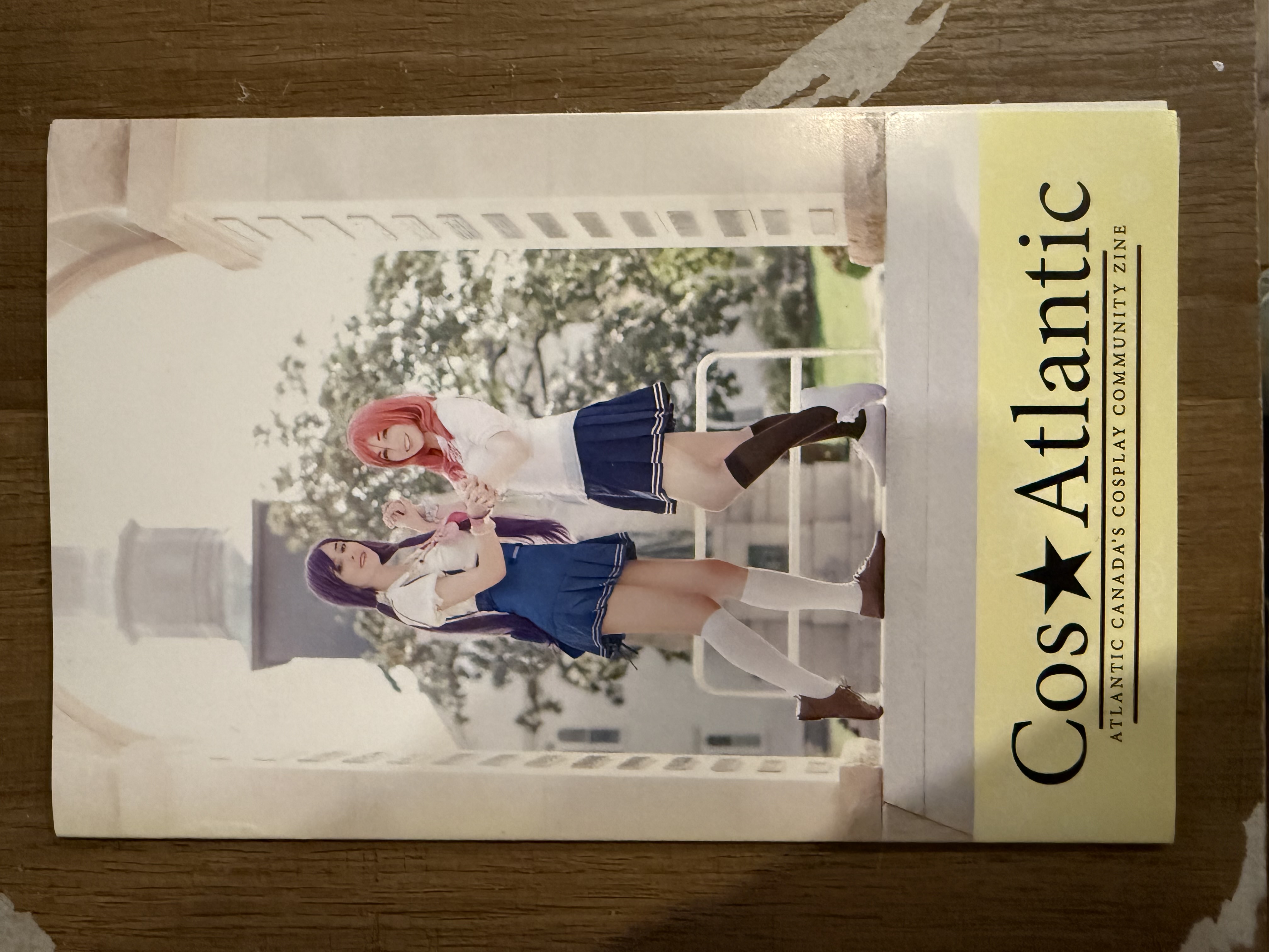 Cover features a photo of two white people in schoolgirl-style cosplay.
